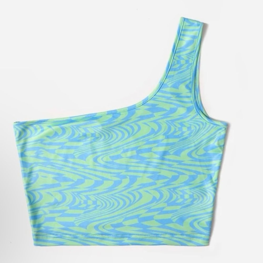 shein one shoulder crop tank